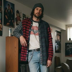 Chaps M 90s Dad Eclectic Grunge Indie Sleeze Patchwork Plaid Button Down Shirt